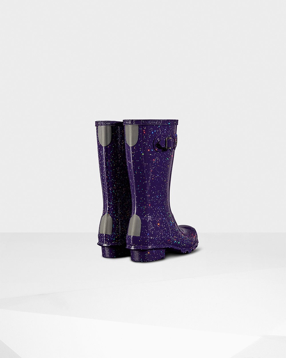 Hunter Niños Original Big Giant Glitter - Botas de Lluvia Azules Moradas - 940-KTDVUN